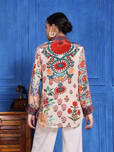 Printed Crepe Kurta – mbz.in
