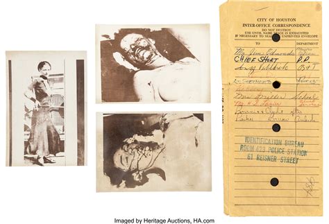 Bonnie & Clyde: Law Enforcement Post-Mortems.... (Total: 4 Items) | Lot ...