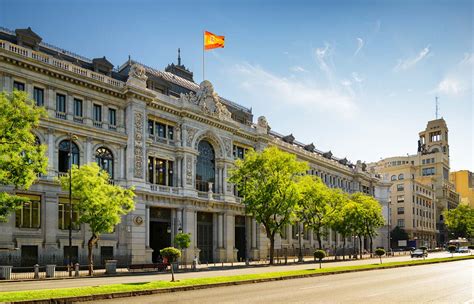 The Bank of Spain (Banco de Espana) on Calle de Alcala in Madrid - Das ...