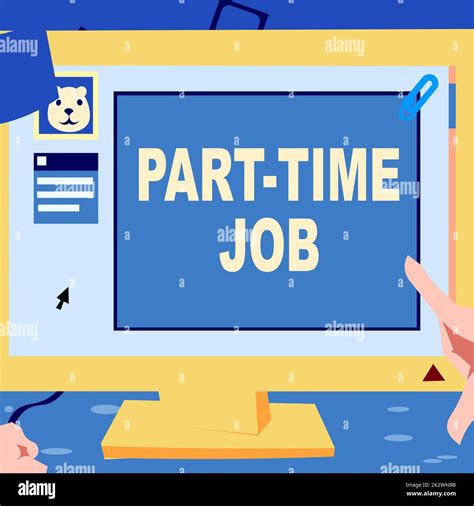 Conceptual caption Part Time Job. Business idea Weekender Freelance Casual OJT Neophyte Stint ...