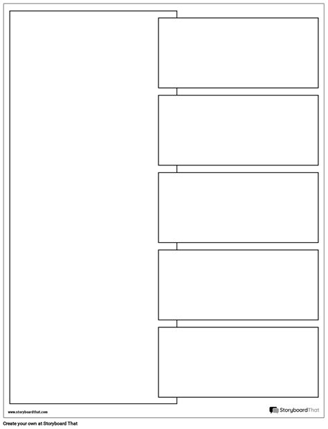 Graphic Novel 6 Frame with Right Column Layout
