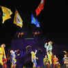 Storici Sbandieratori delle Contrade dei Cori group performs at the ...