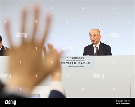 Tokyo, Japan. 20th Dec, 2023. Toyota Motor's subsidiary Daihatsu Motor president Soichiro ...