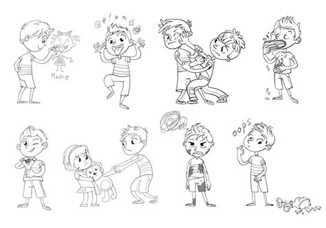 Mauvais comportement Le garçon veut prendre le jouet de la fille Le ...