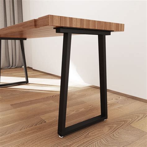 Buy Metal Legs for Table Trapezoid Shape 28" H Tall Metal Table Leg ...