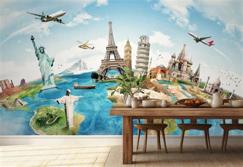 Shop Travel Agency Office Wallpaper Online - From ₹99/sq ft