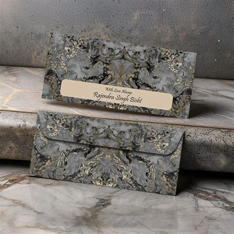 Personalised Money Envelopes - Black Marble Theme 4903589740675 ...