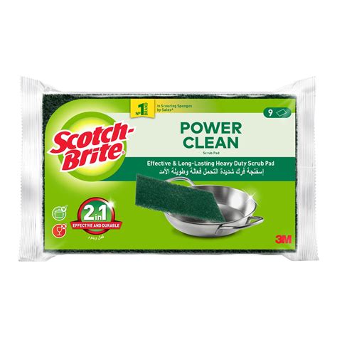 Scotch Brite Power Clean Heavy Duty Nail Saver Scrub Pad 9 pcs Online ...