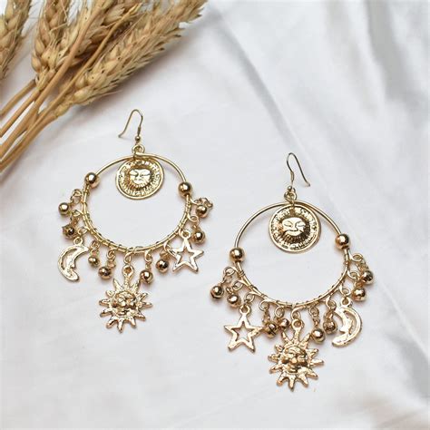 TFC Seaside Sparkle Gold Plated Dangler Earrings