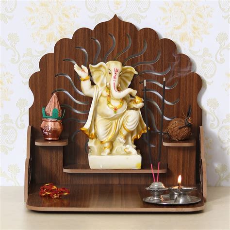 Buy CAPIO ART Religious Wooden Wall ed Hanging Puja Temple Wood God ...