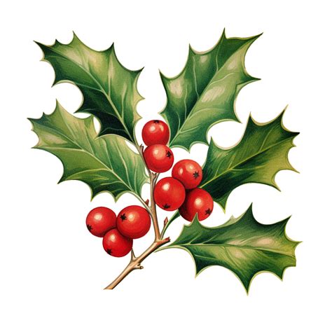 Christmas Holly Clipart - World of Printables | Christmas watercolor ...