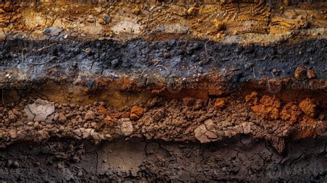 Dirt Layers Texture Soil Layers. Diagram Vector & Photo (Free Trial)