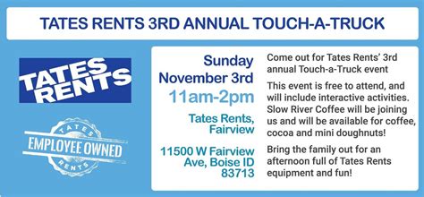 Tates Rents Touch-a-Truck, 11500 W Fairview Ave, Boise, ID 83713-7939 ...