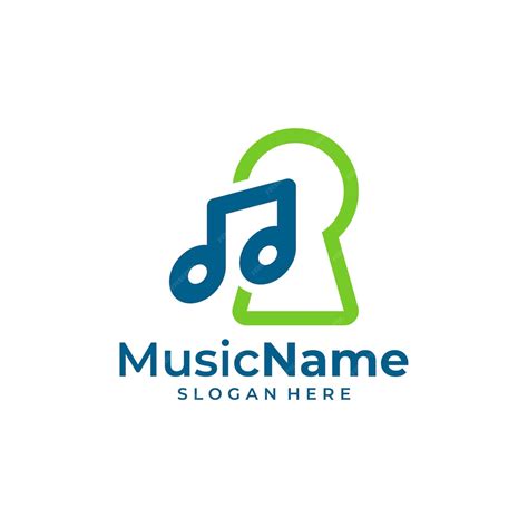 Musik-Vorhängeschloss-Logo-Vektor-Symbol-Illustration Vorhängeschloss ...