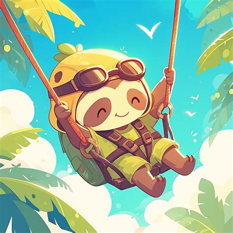 Image result for Sloth On Zip Line