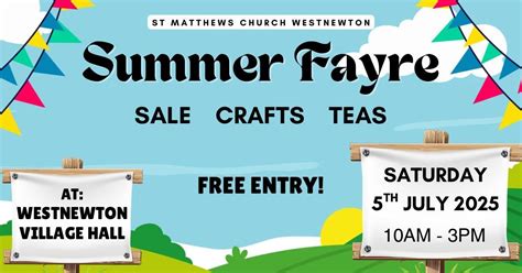 Summer Fayre & Crafts , St Matthews Church Westnewton, Cumbria, Silloth ...