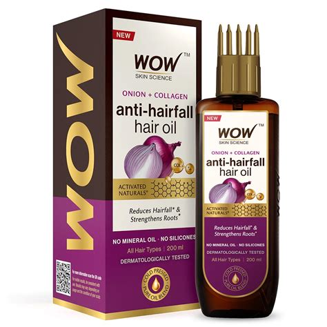 Buy WOW Skin Science Onion Black Seed Hair Oil - WITH COMB APPLICATOR ...