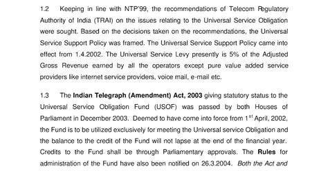 LDCE AAO Exam Notes on USOF - Paper IV | USOF (UNIVERSAL SERVICE ...