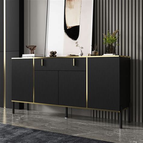 Buy FAY Modern Credenza Sideboard Buffet with Drawer & Pop-Up Doors ...