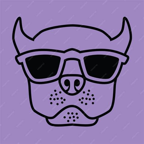 Premium Vector | Glasses doggo