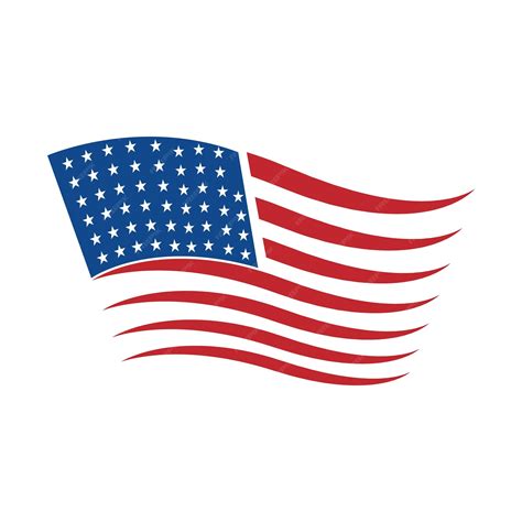 Premium Vector | American flag logo concept design