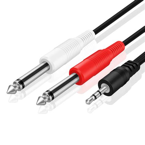 TNP 3.5mm Audio Cable to 6.35mm Dual TS Cable 15-Feet to to TRS ...