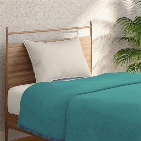 Buy PORTICO Serenity Green Solid Cotton Single Blanket from Portico at ...