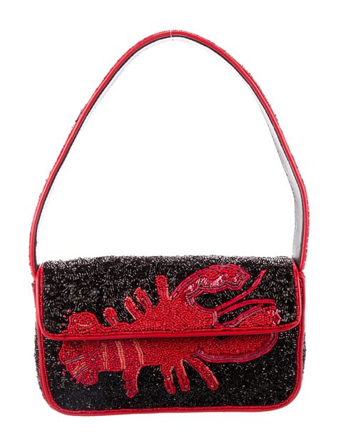 Staud Beaded Lobster Shoulder Bag - Black Shoulder Bags, Handbags - WSTFG47253 | The RealReal