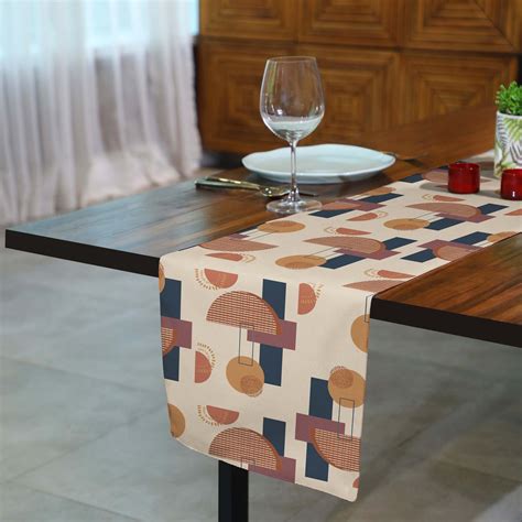 Buy Vintage scale Tan Beige matte Finish Table Runner Online | Drape ...