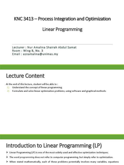 Linear Programming Lecture 的图像结果