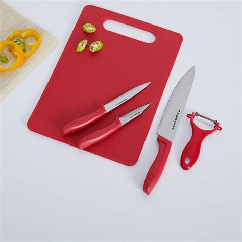 Buy Truffles 5Pcs Stainless Steel Knives and Chopping Board Set from ...