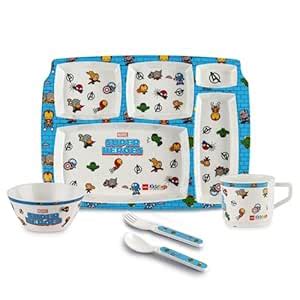 Cello Kidzbee Pentameal Super Hero Melamine Meal Set for Kids, Set of 5 ...