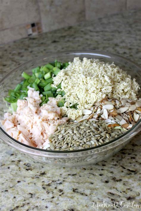 Coleslaw Ramen Chicken Salad - Life Should Cost Less