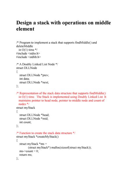 Middle-of-stack - NOTES - Design a stack with operations on middle ...