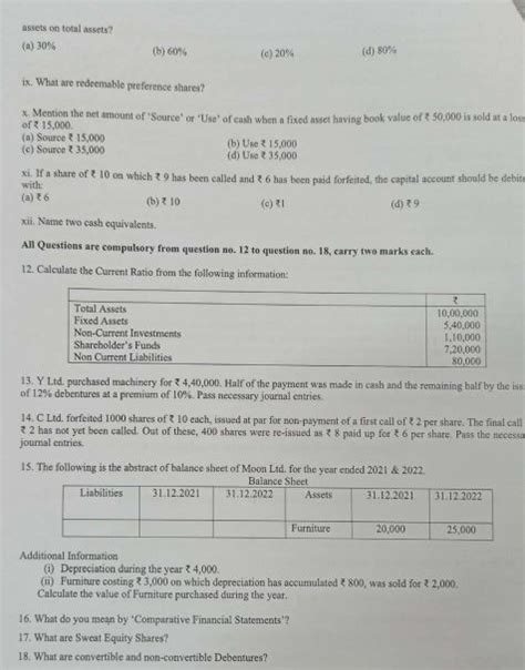 Punjab Board 12th Accountancy Model Test Paper 2024: Download Class 12 ...