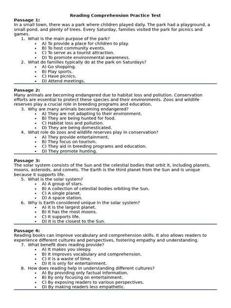 Reading Comprehension Practice Tests 的图像结果