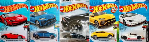 Hot Wheels Lamborghini 5 Car Set Bundle Includes Huracan Reventon ...
