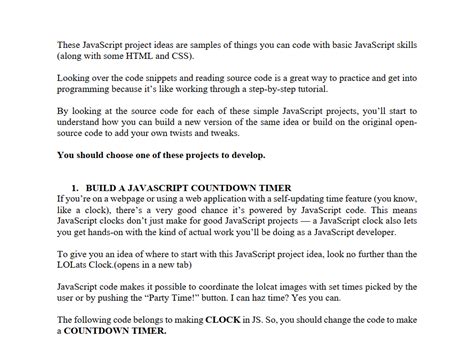 Image result for Examples of Document for Project JavaScript