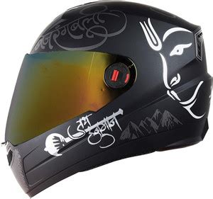 Steelbird SBA-1 Mahavir with crome Gold visor Motorbike Helmet - Buy ...