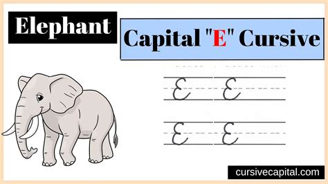 How to Write Capital E in Cursive? (Capital Cursive E)