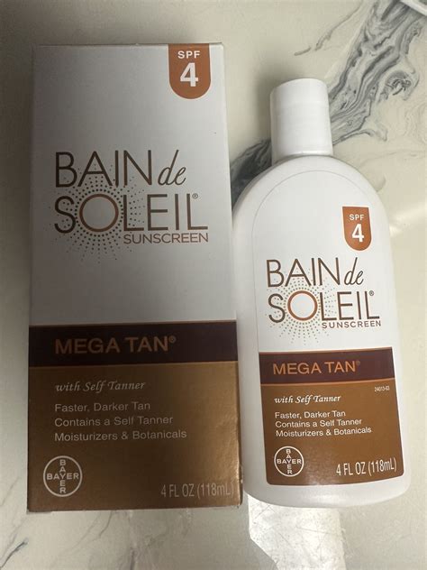 Bain de Soleil 77758 4 fl. oz. SPF 4 Mega Tan Sunscreen Lotion With Self Tanner for sale online ...
