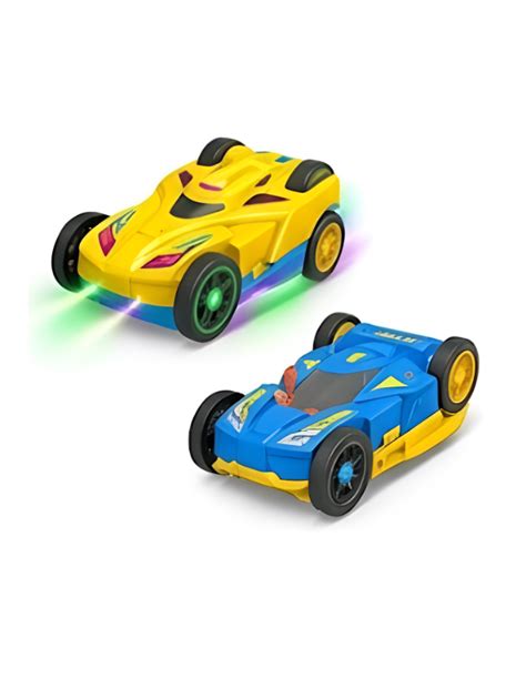 Tumbling Track Race Car Set with 360° Rotating Stunt Loops & Dual ...