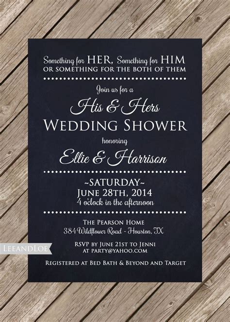 25+ Inspirasi Populer Printable Couples Wedding Shower Invitations