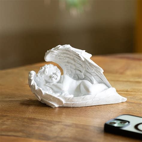 'Sleeping Angel' Modern Decorative Showpiece Statue (Resin, Handcrafte ...