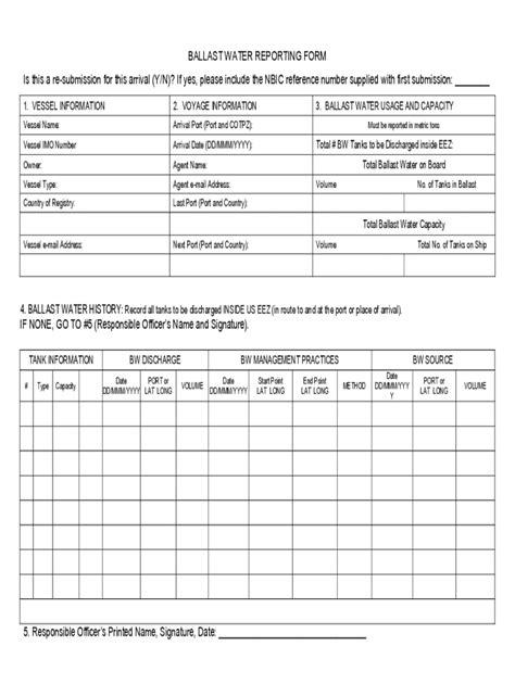 Fillable Online Ballast Water Reporting Fax Email Print - pdfFiller