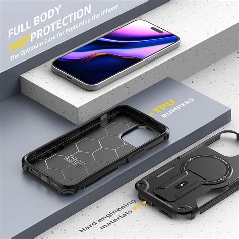 iPhone 15 Plus Back Cover With MagSafe Charging And Invisible Stand ...