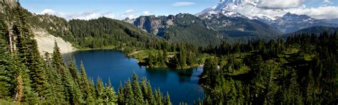 Download wallpaper forest, mountains, nature, lake, Tolmie Peak, Eunice ...