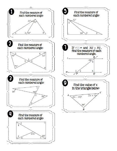 Triangle Interior Angle Theorem Worksheet at Darcy Ryan blog