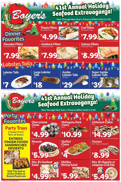 Boyer's Food Markets HOLIDAY 2021 Ad Circular - 12/12 - 12/18/2021 | Rabato
