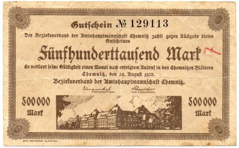 500 000 Mark - District of Chemnitz-Land – Numista